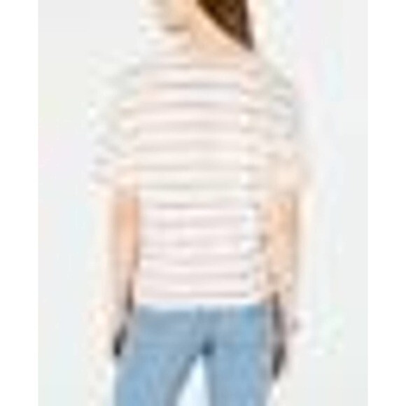 Rebellious One top white/red stripes cactus short sleeve boxy Tee size L - Picture 7 of 7